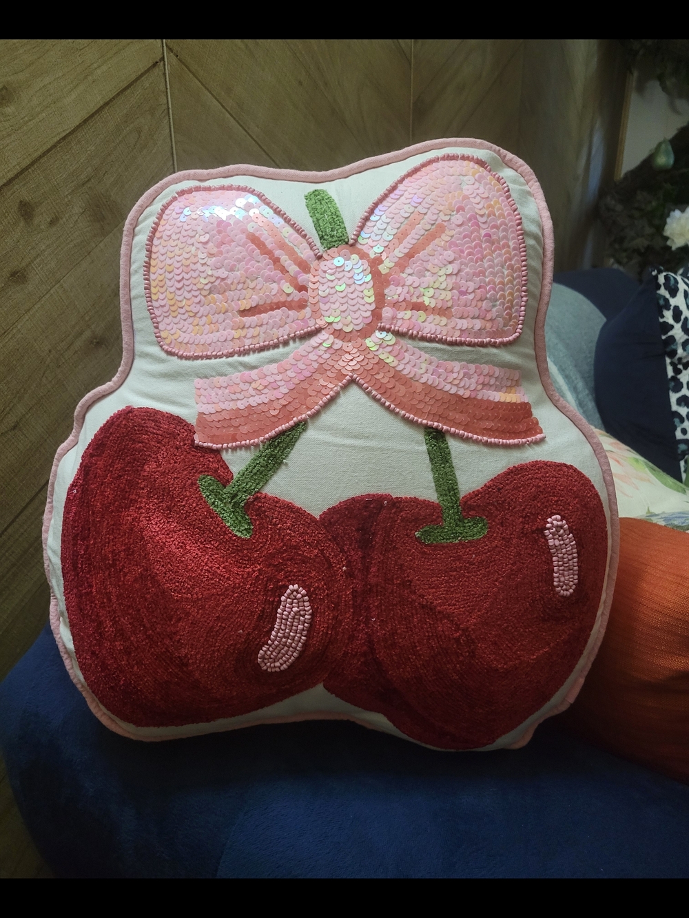 VIRAL Cupcakes & Cashmere Cherry Decorative Pillow